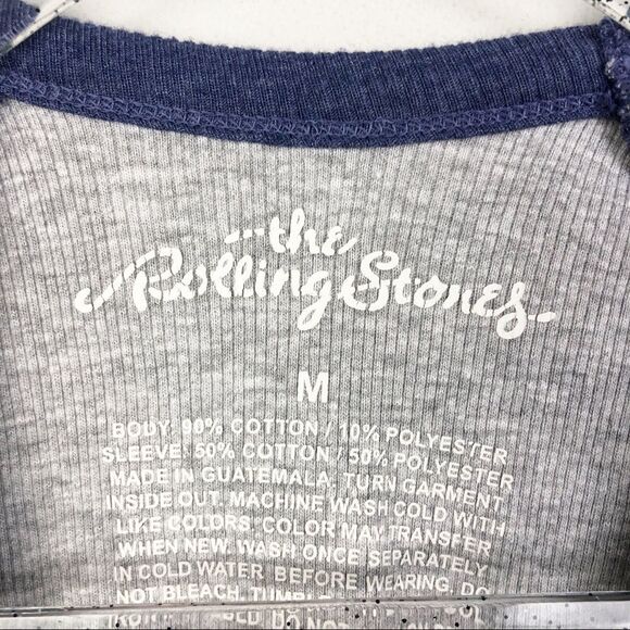 ROLLING STONES | Raglan Style Ribbed Shirt Medium - Picture 6 of 6